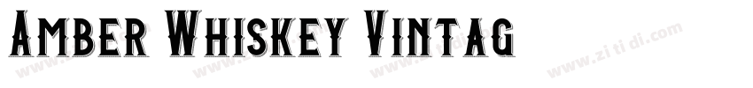 Amber Whiskey Vintag字体转换